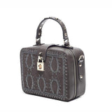 <bold>Top-Handle Bag & Satchel <br>Vegan-Leather Handbag Gray - strapsandbrass.com