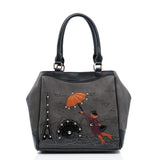 <bold>Top-Handle / Tote Bag <br>Vegan-Leather top handle bags Gray - strapsandbrass.com
