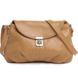 <bold>Crossbody  / Shoulder Bag <br>Genuine-Leather Handbag Khaki - strapsandbrass.com