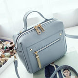 <bold>Messenger / Crossbody Bag  <br>Vegan-Leather Handbag Blue - strapsandbrass.com