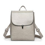<bold>Fashion Backpack  <br>Vegan-Leather Fashion Backpack Gray - strapsandbrass.com