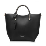 <bold>Tote / Shoulder Bag  <br>Vegan-Leather Handbag new Black - strapsandbrass.com