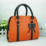 <bold>Top-Handle  / Crossbody Bag <br>Vegan-Leather Handbag Orange - strapsandbrass.com