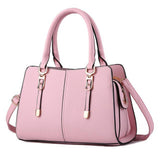 <bold>Top-Handle  / Shoulder Bag  <br>Vegan-Leather Handbag Pink - strapsandbrass.com
