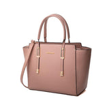 <bold>Messenger / Tote Bag  <br>Vegan-Leather shoulder bags Pink - strapsandbrass.com