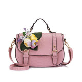 <bold>Satchel / Shoulder Bag <br>Vegan-Leather Handbag Pink - strapsandbrass.com
