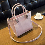 <bold>Messenger / Crossbody Bag  <br>Vegan-Leather Handbag Pink - strapsandbrass.com