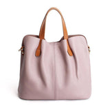 <bold>Bucket / Crossbody Bag <br>Genuine-Leather shoulder bags Pink Purple - strapsandbrass.com