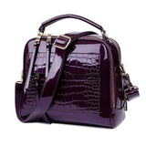<bold>Top-Handle  / Tote Bag  <br>Vegan-Leather Handbag Purple women handbag - strapsandbrass.com