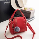 <bold>Top-Handle / Crossbody Bag <br>Vegan-Leather Handbag Red - strapsandbrass.com
