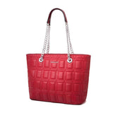 <bold>Tote / Shoulder Bag <br>Vegan-Leather Handbag Red - strapsandbrass.com