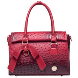 Top-Handle Bag / Satchel  <br>Vegan-Leather Handbag Red - strapsandbrass.com