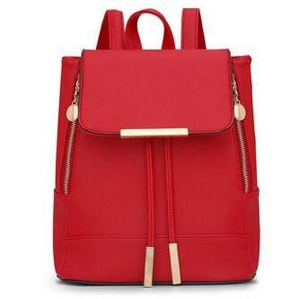 <bold>Fashion Backpack  <br>Vegan-Leather Fashion Backpack Redbackpack 1 - strapsandbrass.com