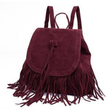<bold>Fashion Backpack <br>Faux-Suede Fashion Backpack Redbackpack - strapsandbrass.com