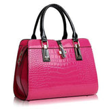 <bold>Top-Handle / Crossbody Bag <br>Vegan-Leather Handbag rose Red - strapsandbrass.com