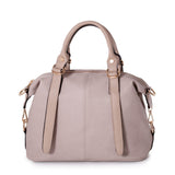 <bold>Top-Handle  / Crossbody Bag  <br>Vegan-Leather Handbag sand - strapsandbrass.com