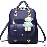 <bold>Youth Fashion Backpack <br>Vegan-Leather Fashion Backpack sapphire Blue - strapsandbrass.com