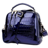 <bold>Top-Handle  / Tote Bag  <br>Vegan-Leather Handbag sapphire Bluehandbag - strapsandbrass.com