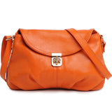 <bold>Crossbody  / Shoulder Bag <br>Genuine-Leather Handbag shallowly Orange - strapsandbrass.com