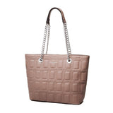 <bold>Tote / Shoulder Bag <br>Vegan-Leather Handbag Taupe - strapsandbrass.com
