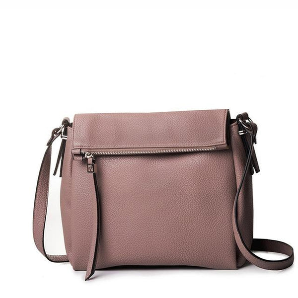 <bold>Crossbody / Shoulder Bag <br>Vegan-Leather Handbag Taupe - strapsandbrass.com