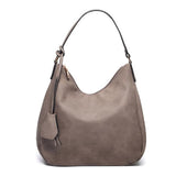 <bold>Hobo  / Tote Bag  <br>Vegan-Leather Handbag Taupe - strapsandbrass.com