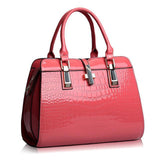 <bold>Top-Handle / Crossbody Bag <br>Vegan-Leather Handbag watermelon Red - strapsandbrass.com