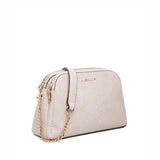 <bold>Crossbody  / Shoulder Bag  <br>Vegan-Leather Handbag White - strapsandbrass.com