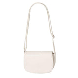 <bold>Crossbody / Shoulder Bag  <br>Vegan-Leather Handbag White - strapsandbrass.com