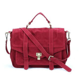 <bold>Messenger / Crossbody Bags <br>Vegan-Leather Handbag Red - strapsandbrass.com