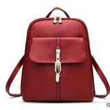 <bold>Fashion Backpack<bold> <br>Vegan-Leather Fashion Backpack Red - strapsandbrass.com