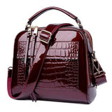 <bold>Top-Handle  / Tote Bag  <br>Vegan-Leather Handbag Redwomen bag - strapsandbrass.com